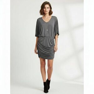 Jay Godfrey Ruched Silk Blend Draped Dress – Size 4 NWT